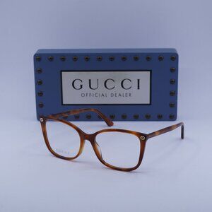 Gucci GG0026O 006 Cat Eye Eyeglasses - Light Havana 53mm